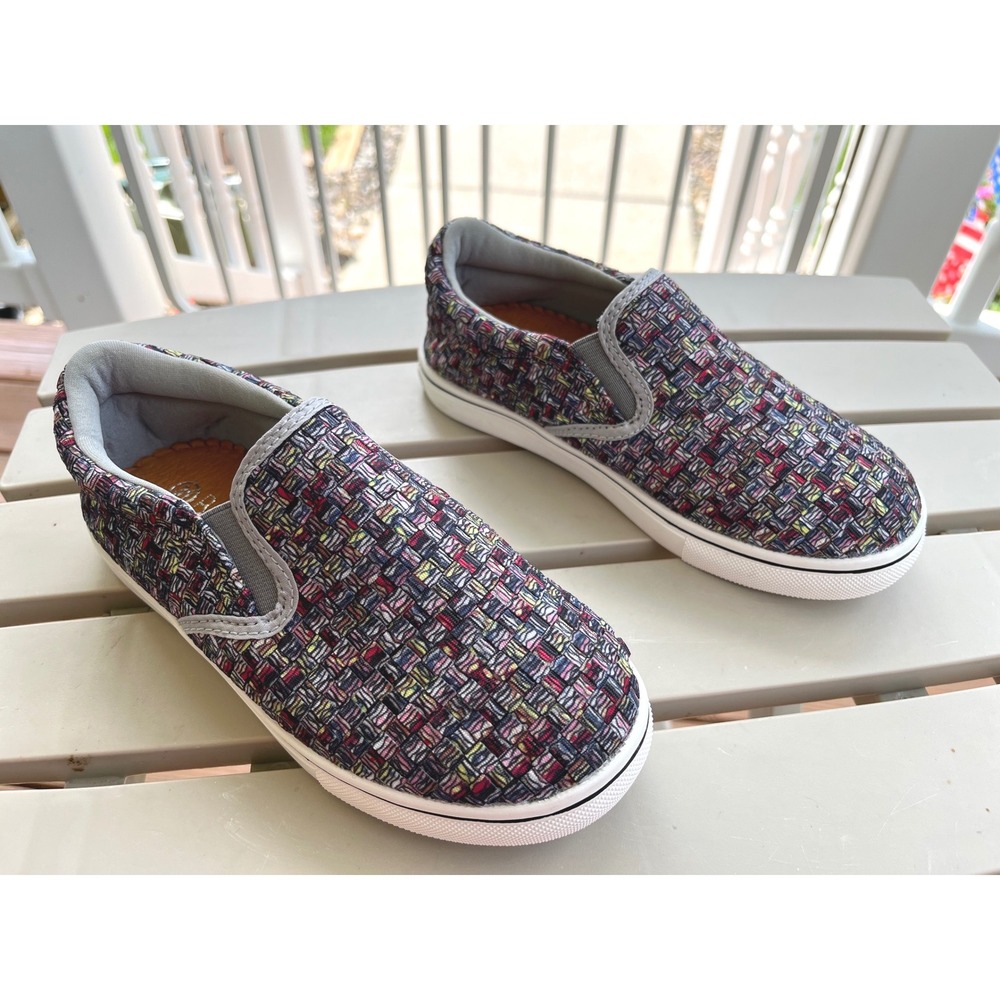 Bernie Mev Kids Multicolor Woven Slip On Sneakers Low Top Shoes Size 31/13-13.5